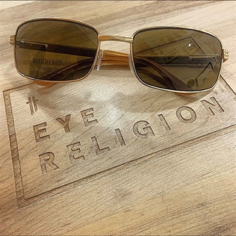 Boucheron 44 Gold Plated Vintage Sunglasses